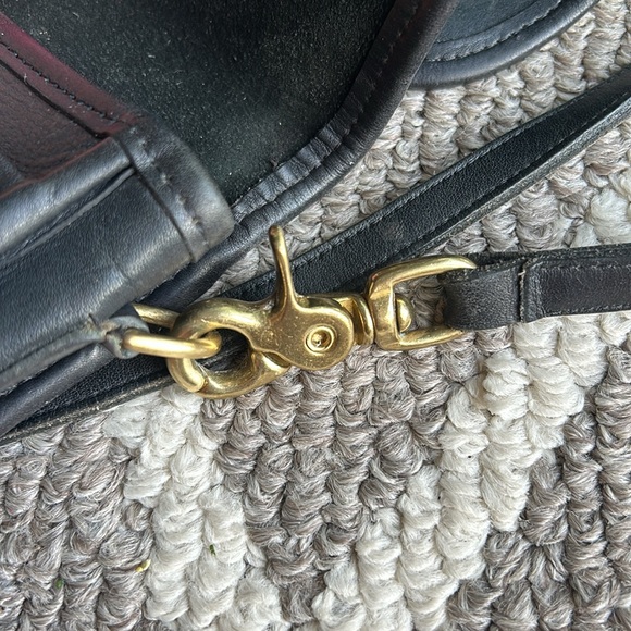 Vintage Coach Convertible Clutch bag. Black Leather. Made in the United … - Picture 8 of 16